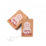 Custom logo Gift Paper hangtag label design luxury Kraft merry Christmas Hang tag for DIY Decoration