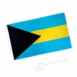 Sunshine Custom Wholesale Blue Black Yellow Blue hamas World National Flags Polyester 3x5 Ft bahama flag