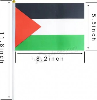 In-stock Hand Held Mini Palestine Stick Palestinian National Country flag for International Festival Events Party Decorations