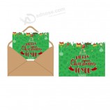 Free samples High Quality Custom Luxury Colour Print Happy Holidays Merry Christmas With Logo And Envelope