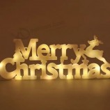 2024 Cross Border Christmas Decorations Christmas Wreath Accessories Merry Christmas Three Dimensional Letter Lights