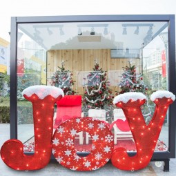 Large Christmas JOY Letter Sign Letter Ornaments outdoor indoor hotel entrance garden decorations