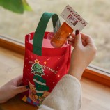 New custom Christmas canvas bag Baked cookies Lollipop gift bag