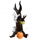2.4m Custom Size Halloween Inflatable Outdoor Pumpkin Tree Customized Ghost Tree Inflatable For Halloween party