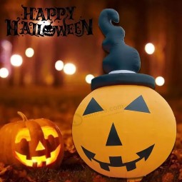 Hot Sale Outdoor Inflatable Halloween Decoration Supplies White Ghost Pumpkin Inflatable Advertising With LED Lights