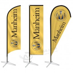 Promotional Advertising Custom Print Flying Beach Flag Custom Teardrop Feather Flags Banners With Flag Pole For Sale