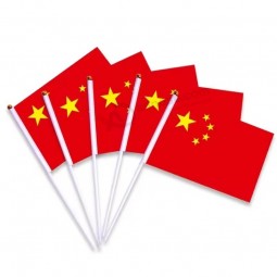 Professional Factory Polyester Personalized Printed Held Flags Hand Flag