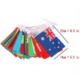 Polyester String World Flags Bunting Banner Hanging Bunting Pennant Flags For 2022 Qatar World Cup Top 32 Countries