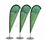 Factory Customized Logo Advertising Mini Teardrop Desk Stand Flying Table Beach Banner Flag with high quality and any size