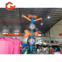 Customized Design 3m-6m Tall Tire/Car Air Dancer Inflatable Wave Sky Dancing Man For Advertising