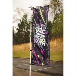 Custom Printing Rectangle Vertical Advertising Exhibition Event Banner Festival Street Stand Pole Custom Nobori Flag