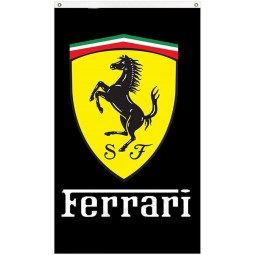 フェラーリフラッグ3x5フィートレーシングカーバナーガレージカーロゴフラッグマンケーブデコレーション
