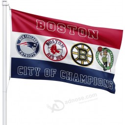 Boston City of Champions Sport Teams House Garden Flag Wall Banner 3x5Feet