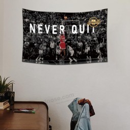 Never Quit Fitness Inspirational Workout Fitness Home Gym Wall Decor College Dorm Man Cave 3x5 Feet Flag Banner Cool