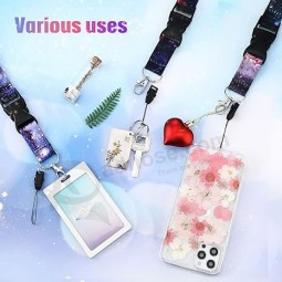 Outus 10ピースネックストラップキー用ネックストラップ女性用ネックストラップIDバッジホルダーネックストラップ電話バッグ用取り外し可能