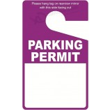 Purple Parking Permit Hang Tag,50pcs 3x5 inch Purple Plastic Parking Permit Mirror Hang Tags for Car,Interior Rearview Mirror