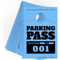MESS Parking Permit Hang Tag (001-500 Numbered) Parking Pass Hangtags - Car Parking Tags for Parking Lot - Hanging Parking Permit