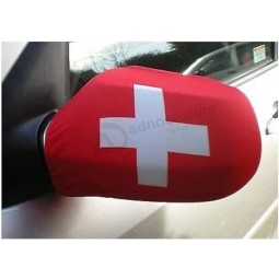 Switzerland Car Mirror Flag 6'' x 4'' - Swiss Car Mirror Flags - 2 Pieces