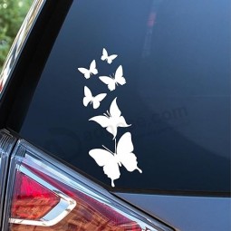Sunset Graphics & Decals Butterfly Decal Vinyl Car Sticker Heart Cute Pretty | Cars Trucks Vans Walls Laptop | White | 7 inches |