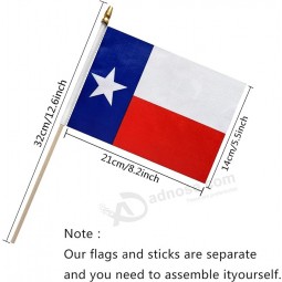 50 State Flags Set on Wood Stick Small Mini Hand Held Flag,5x8 Inch