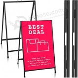 4 Pack A Frame Sign 24x36 Inch Wedding Poster Stand Sidewalk Sign Sandwich Board Heavy Duty Outdoor Black Coated Double Side Metal