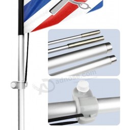 Barbershop Swooper Flag, 11FT Windless Barbershop Flags with Aluminum Alloy Poles/Stainless Steel Ground Stake/Portable Bag