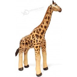 Jet Creations 36" Tall Inflatable Giraffe Toy Figure with Brown Spots, Realistic Wildlife Safari Animal for Party Decoration, Pool, Birthday