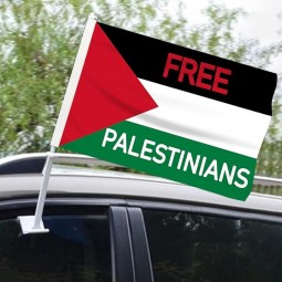 Palestine Flags For Car Window 12X18Inch Small Palestine Flag,with 1 Palestine Flag and Big Flag Pole,For Outdoor Car Patriotic