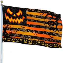Halloween Flag 3x5 Outdoor Double Sided Scary Halloween Pumpkin Flag for Outside Halloween Decorations House Yard Banner