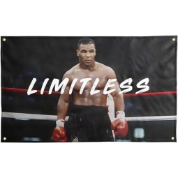 Mike Tyson Poster | 3x5 Flag | Gym Motivation Fitness Poster | Durable Cool Tapestry | Man Cave Wall Decor with Metal Grommets