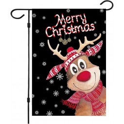 Christmas Garden Flags,Christmas Flags Elk Christmas House Flags 12.5 x 18 Inch Outdoor Christmas Flags for Christmas Garden Decoration