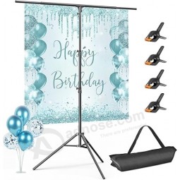 EMART T Shaped Backdrop Stand - 8.5x5ft - Portable T Stand Backdrop Holder, Photo Back Drop Adjustable Stand with Clips