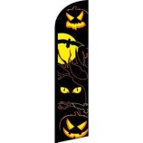 Halloween Eyes Black/Yellow Windless Banner Advertising Marketing Flag