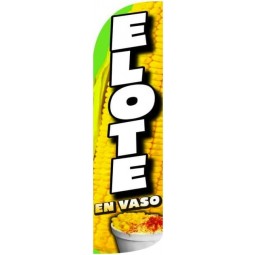 Elote En Vaso Single Flag (Hardware Not Included) | Advertising Elote En Vaso Flag | Weatherproof Polyester Elote En Vaso For Business