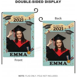 Personalized Graduation Flag, Customize Flag with Photo Year Class of 2022 Graduation Garden Flag Yard Banner for Outside House Flower