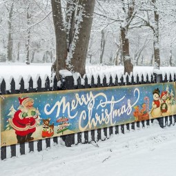ヴィンテージクリスマスデコレーションメリークリスマスバナーヴィンテージサンタクロース雪だるまヤードサインクリスマスホリデーパーティー