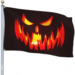 Halloween Flag 3x5 Outdoor Double Sided Scary Halloween Fall Pumpkin Flags for Outside Halloween Thanksgiving Party Decoration Banner