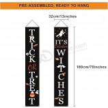 Halloween Decorations, Trick or Treat & It's October Witches Porch Banners for Halloween Hanging Decorations Indoor Outdoor