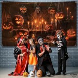 XtraLarge Spooky Halloween Backdrop - 72x44 Inch | Halloween Pumpkin Banner for Pumpkin Halloween Decorations | Halloween Photo Backdrop