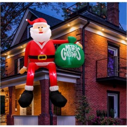 8FT Christmas Inflatables Outdoor Decorations, Climbing Santa Blow Up Yard Decorations with LED, Christmas Inflatable for Christmas