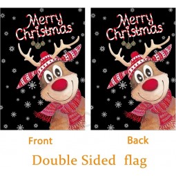 Christmas Garden Flags,Christmas Flags Elk Christmas House Flags 12.5 x 18 Inch Outdoor Christmas Flags for Christmas Garden Decoration