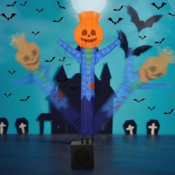 PoenハロウィンジャックOミニインフレータブルチューブマンギフト感謝祭奇抜な手を振るインフレータブルチューブガイギフトブロワー付きハロウィ
