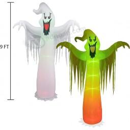 9 FTのハロウィーンの膨脹可能な屋外、ハロウィーンは屋内屋外の党庭の芝生の整理のための作り付けLEDライトが付いている庭の装飾を吹き飛ばす