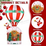 8 Ft Christmas Inflatables Gingerbread House with Santa Claus and Giant Balloon Outdoor Decorations Built in LED Lights Blow up