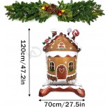 47inch Christmas Foil Balloons Christmas Balloons Candy House Foil Balloons for Christmas Themed Party Gingerbread House New Year Party