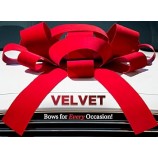 CarBowz Big Red Velvet Car Bow, Giant 30" Bow, Non Scratch Magnet, Weather Resistant Vinyl