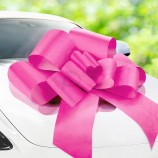 Big Car Bow (Pink, 30 inch) with 2 Gold Accessory Bows, Giant Presents, Girl Party, Lady Surprise Party, Wedding Reception, Birthday