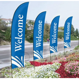 Double Sided Feather Banners Feather Flags for Advertising with high quality and any size