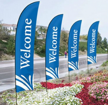 Double Sided Feather Banners Feather Flags for Advertising with high quality and any size