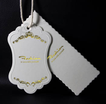 Fashion Gold Foil Clothing Hang Tags Wholesale